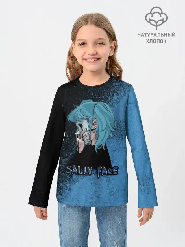 Детский лонгслив с принтом «Sally Face»