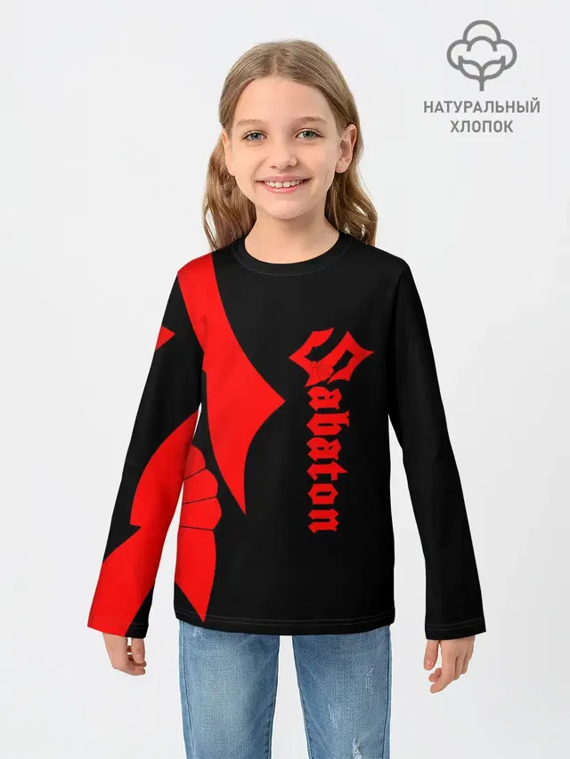 Детский лонгслив с принтом «Logotype»