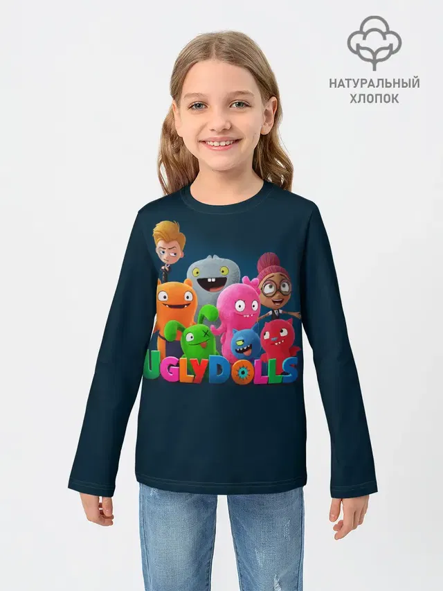 Детский лонгслив с принтом «UglyDolls. Куклы с характером»