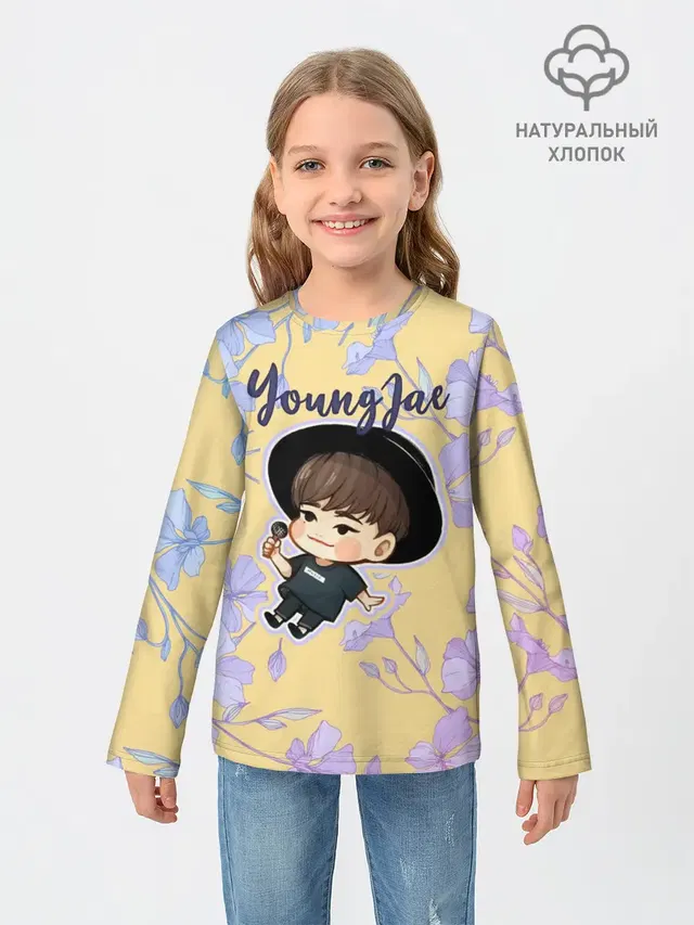 Детский лонгслив с принтом «GOT7 — YoungJae»