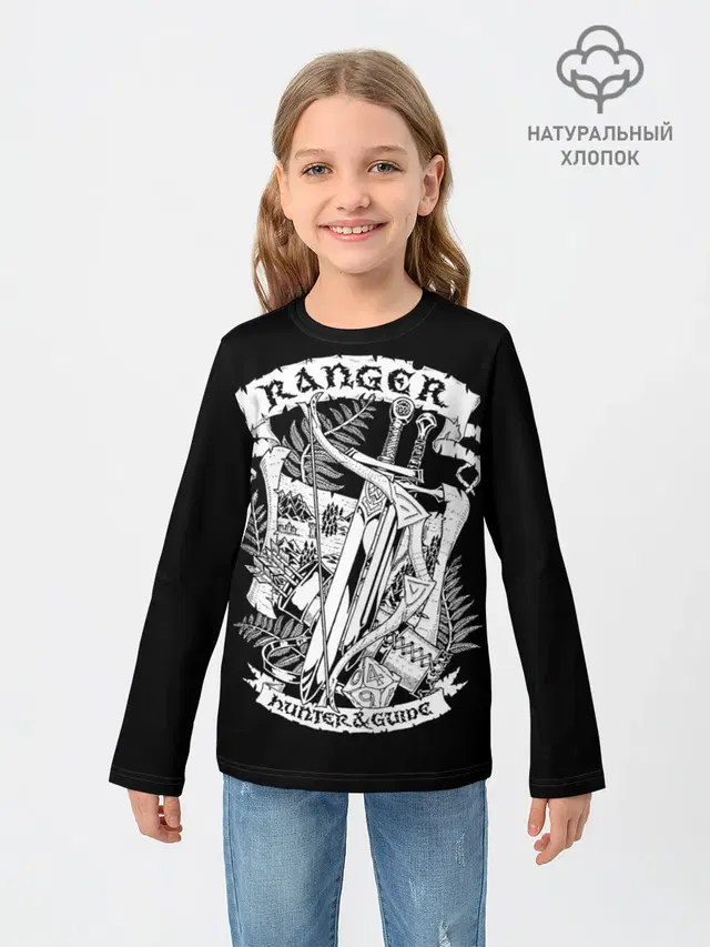 Детский лонгслив с принтом «Ranger»