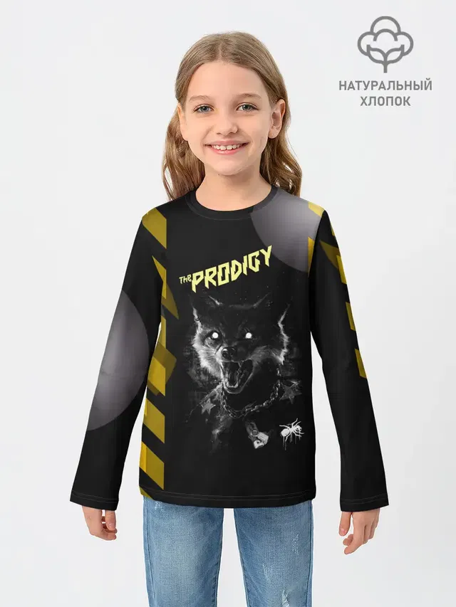 Детский лонгслив с принтом «fox — the prodigy»