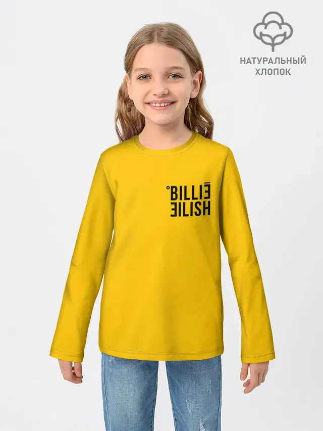 Детский лонгслив с принтом «Billie Eilish»