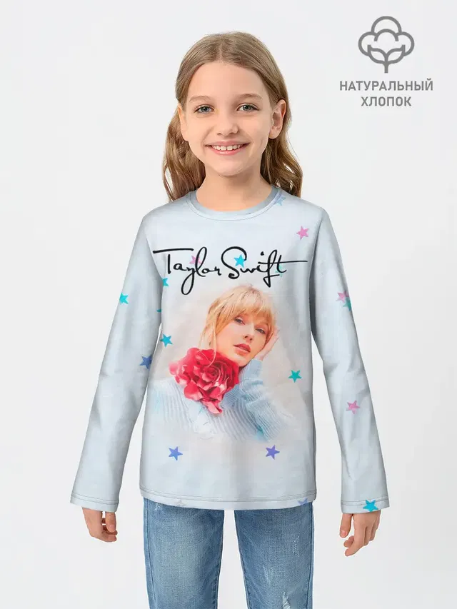 Детский лонгслив с принтом «Taylor Swift»