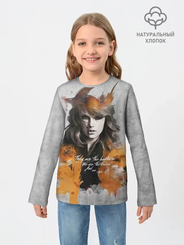 Детский лонгслив с принтом «Taylor and fox»