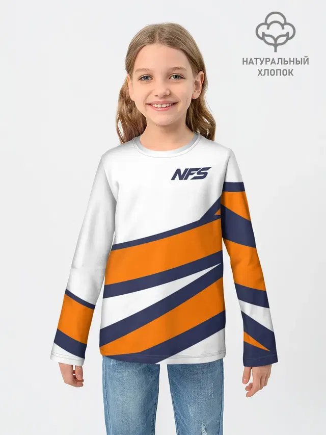 Детский лонгслив с принтом «Abstract livery — Need for Speed»
