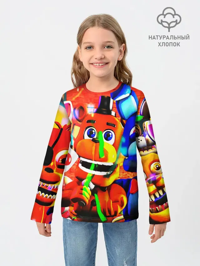 Детский лонгслив с принтом «Игры — FIVE NIGHTS AT FREDDYS»