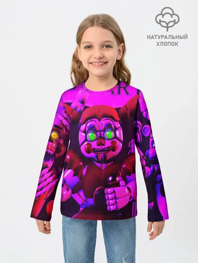 Детский лонгслив с принтом «Игры — FIVE NIGHTS AT FREDDYS»