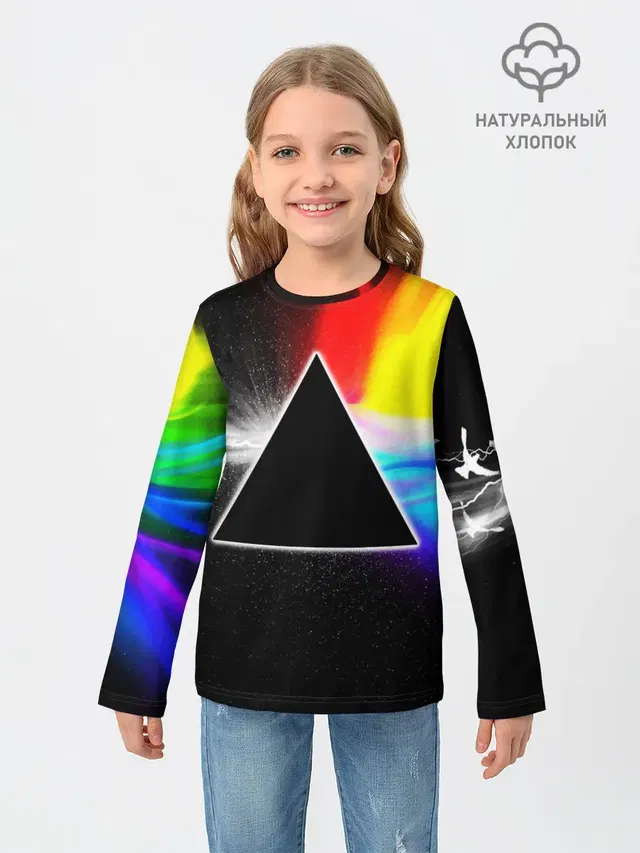 Детский лонгслив с принтом «Rainbow»