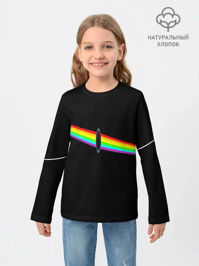 Детский лонгслив с принтом «Rainbow»