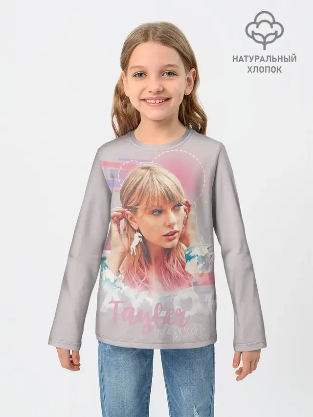 Детский лонгслив с принтом «Taylor Swift»