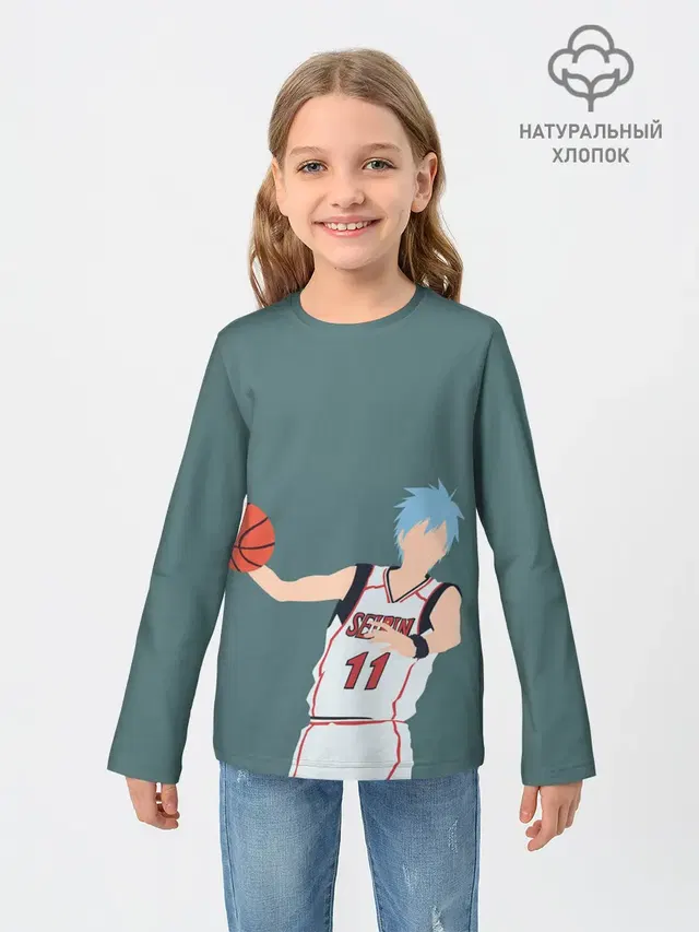 Детский лонгслив с принтом «Tetsuya Kuroko»