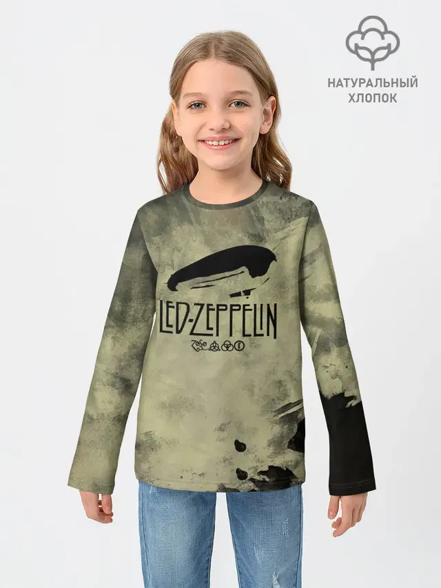 Детский лонгслив с принтом «Led Zeppelin»