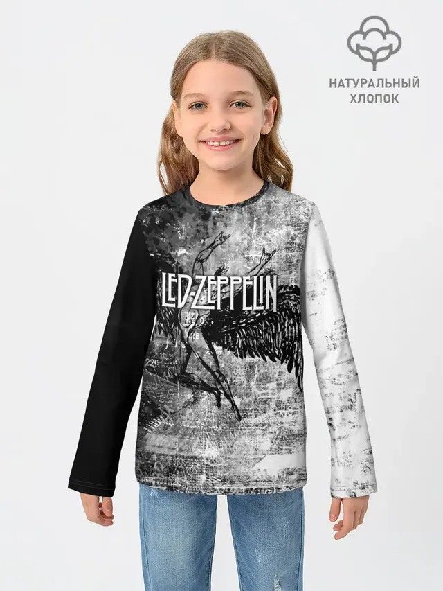 Детский лонгслив с принтом «Led Zeppelin»