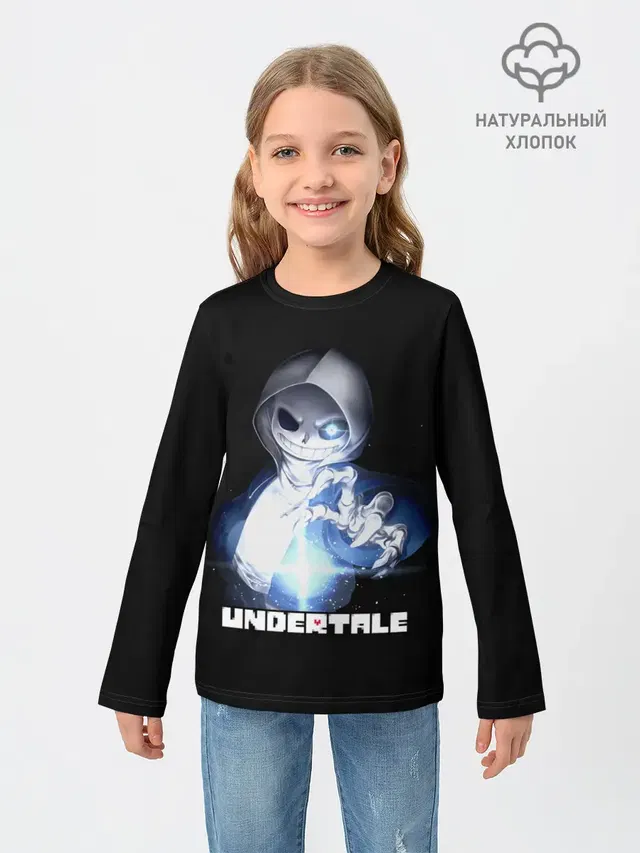 Детский лонгслив с принтом «Hoodie»