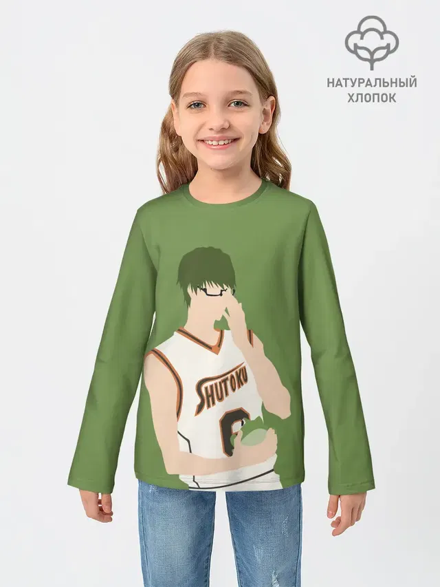 Детский лонгслив с принтом «Shintarou Midorima»