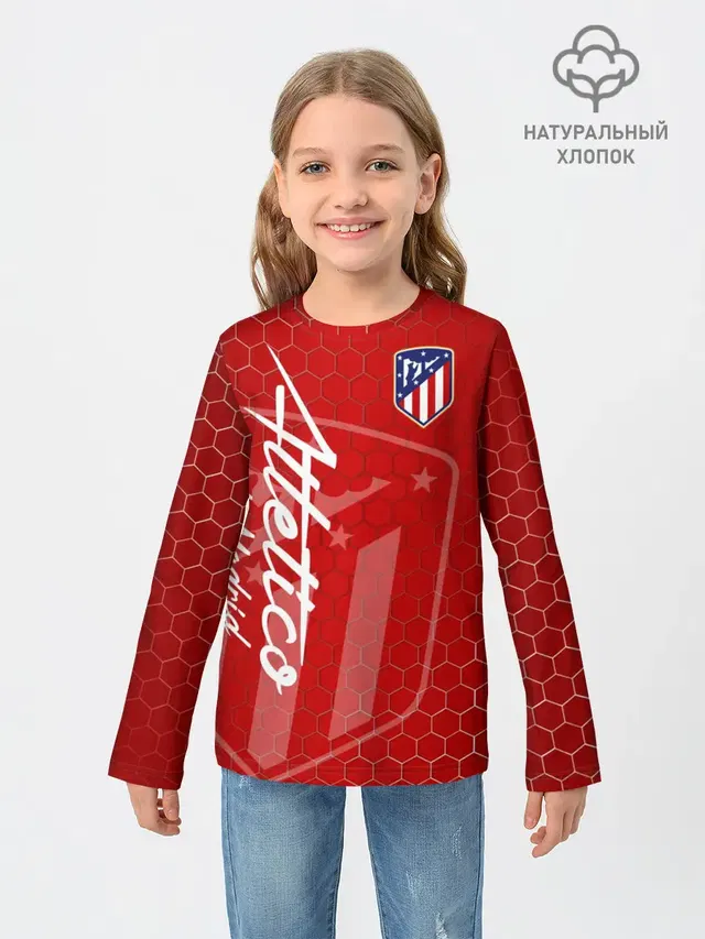 Детский лонгслив с принтом «Atletico Madrid»
