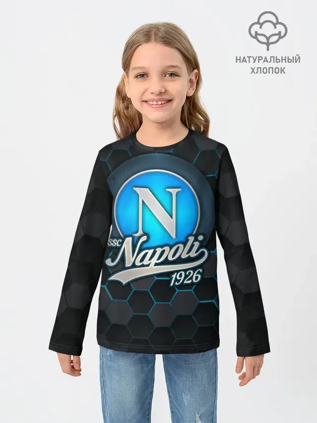 Детский лонгслив с принтом «Napoli»