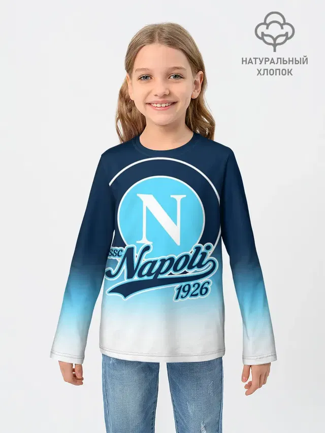 Детский лонгслив с принтом «Napoli»