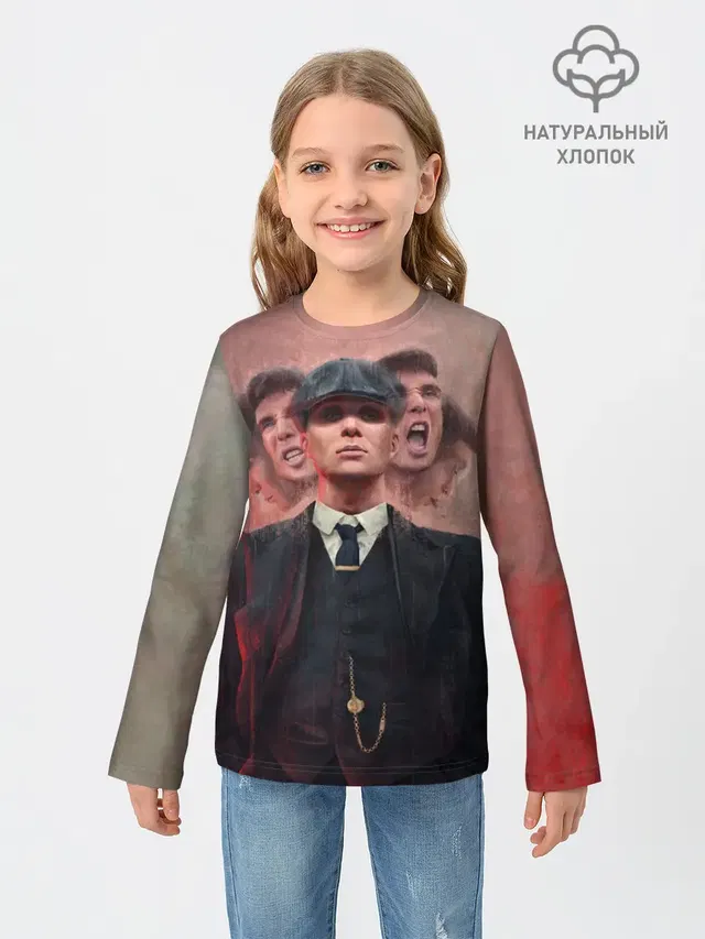 Детский лонгслив с принтом «Острые козырьки — Peaky Blinders»