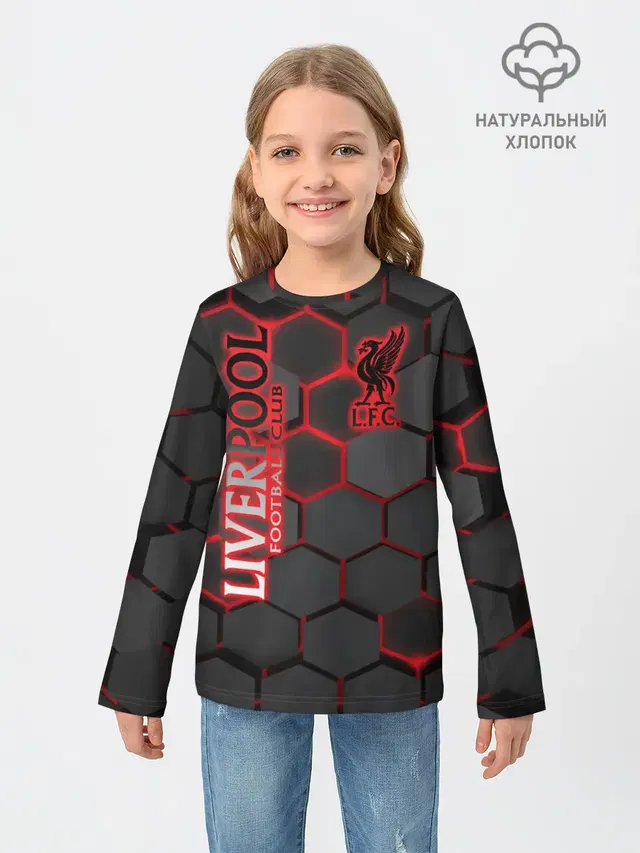 Детский лонгслив с принтом «Hexagon — Liverpool F.C.»