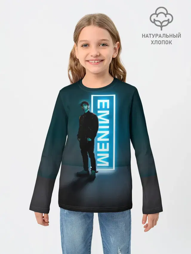 Детский лонгслив с принтом «Eminem»