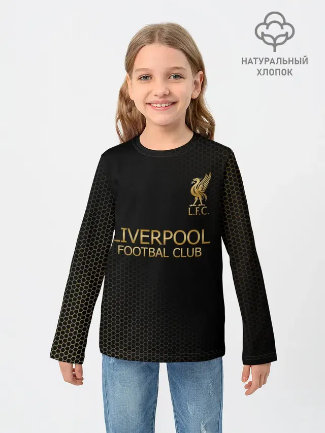 Детский лонгслив с принтом «Liver Bird»