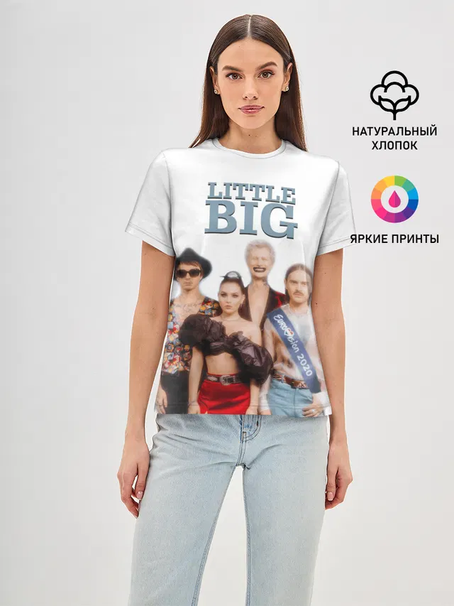 Женская базовая футболка с принтом «Eurovision 2020 — Little Big»