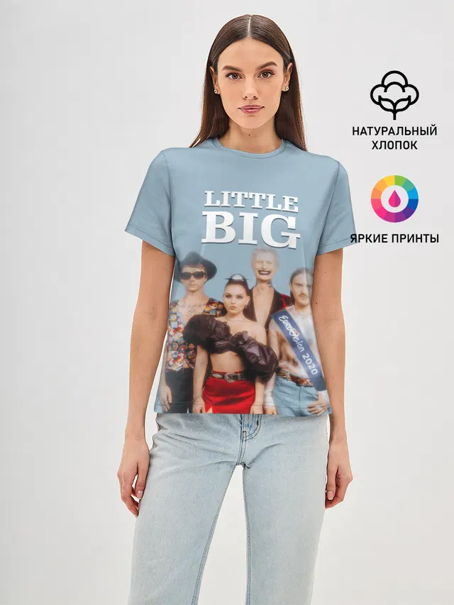Женская базовая футболка с принтом «Eurovision 2020 — Little Big»