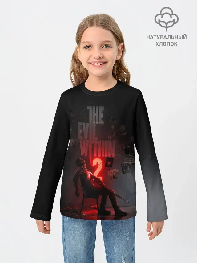 Детский лонгслив с принтом «The Evil Within 2»