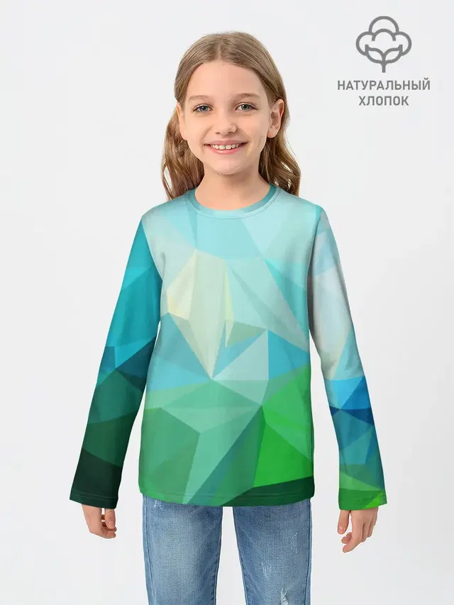 Детский лонгслив с принтом «Geometry»