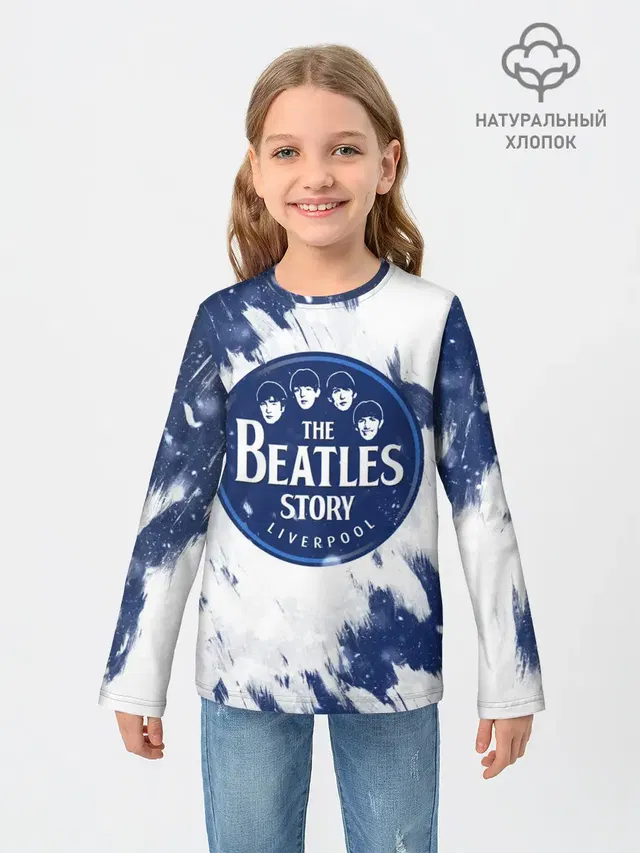 Детский лонгслив с принтом «The Beatles Story»