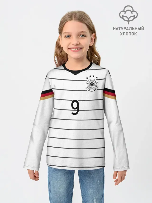 Детский лонгслив с принтом «Werner home EURO 2020»