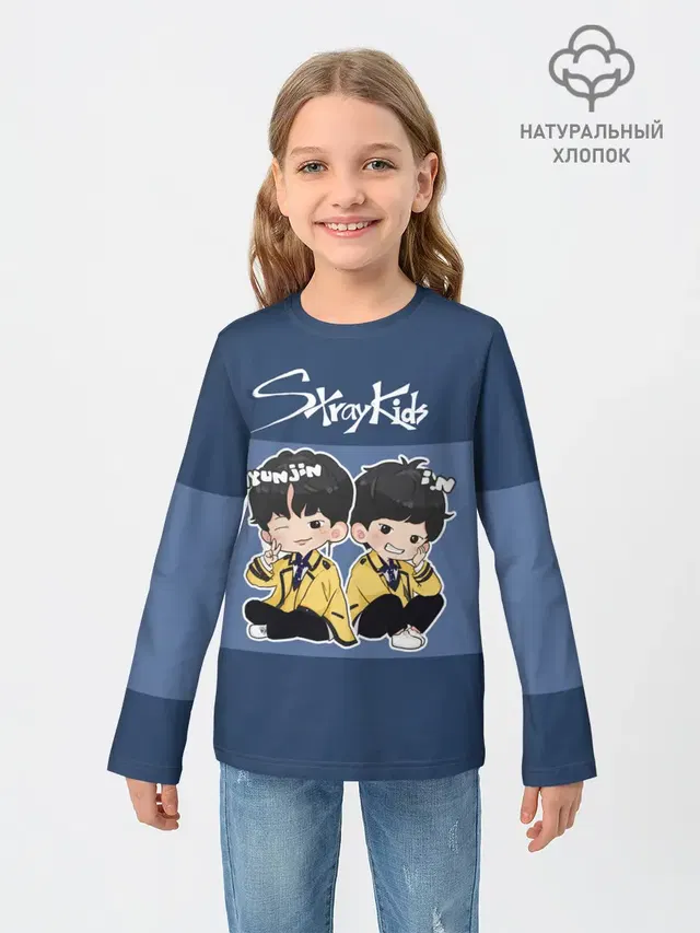 Детский лонгслив с принтом «Stray Kids»