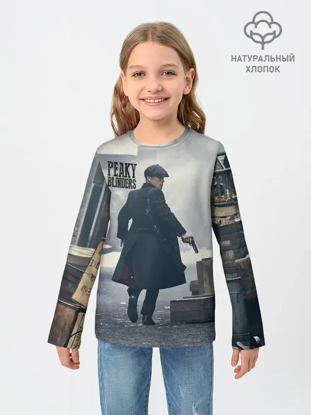 Детский лонгслив с принтом «Thomas Shelby»