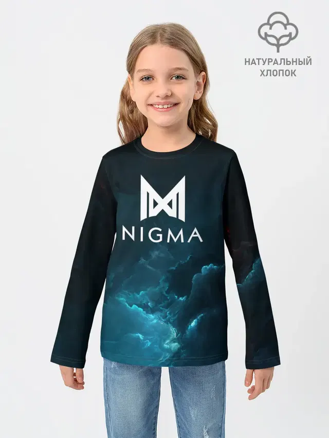 Детский лонгслив с принтом «Dota2 — Nigma»