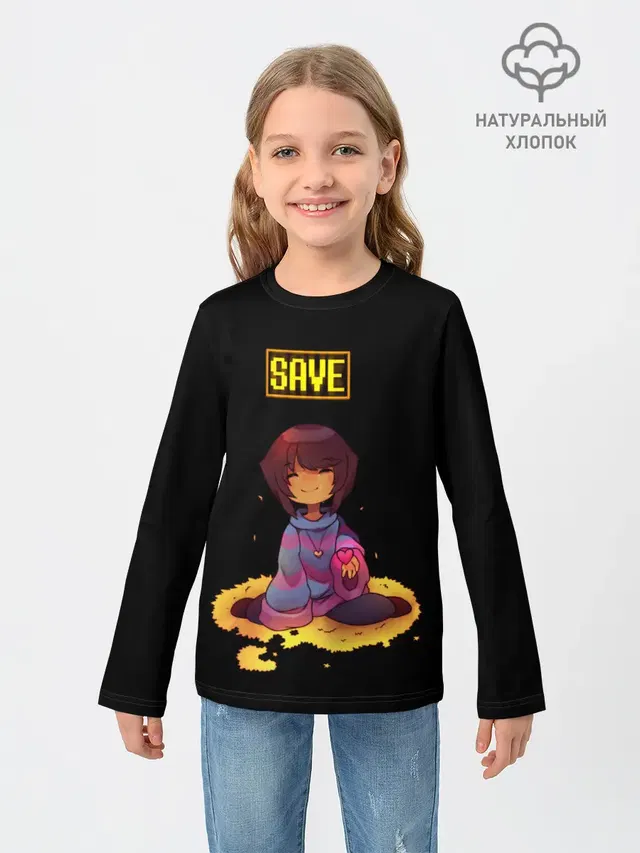 Детский лонгслив с принтом «Undertale — UNDERTALE FRISK»