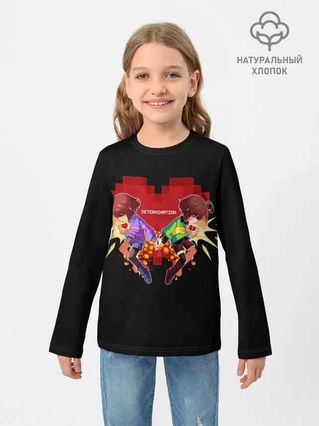 Детский лонгслив с принтом «Undertale»
