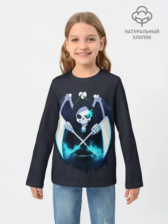 Детский лонгслив с принтом «Reaper Sans»