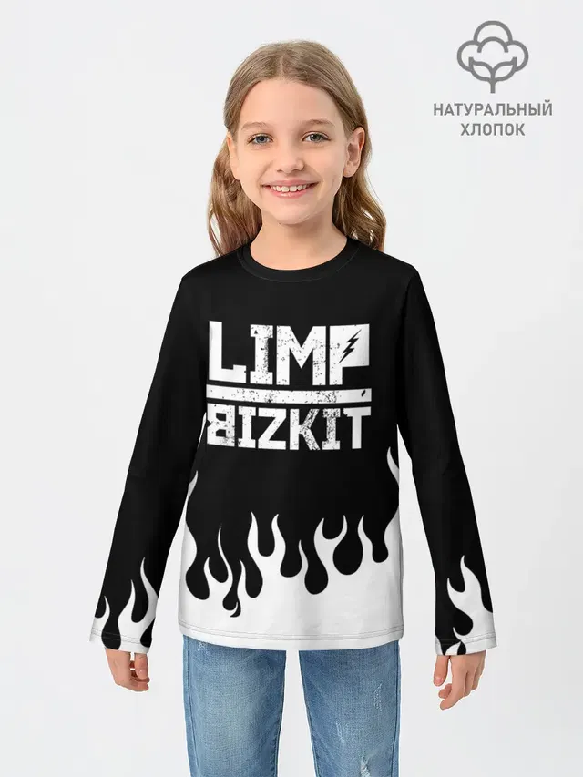 Детский лонгслив с принтом «Limp Bizkit»