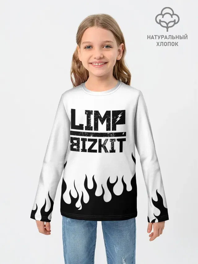 Детский лонгслив с принтом «Flame»
