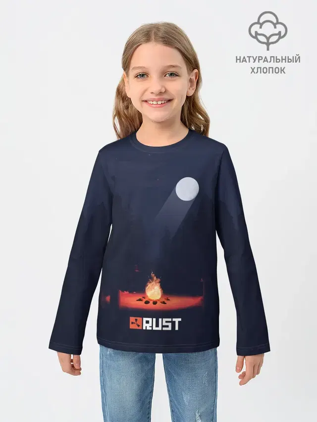Детский лонгслив с принтом «Rust»
