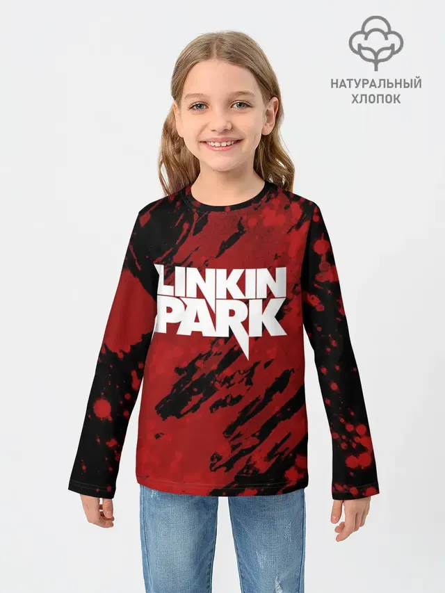 Детский лонгслив с принтом «Linkin Park»