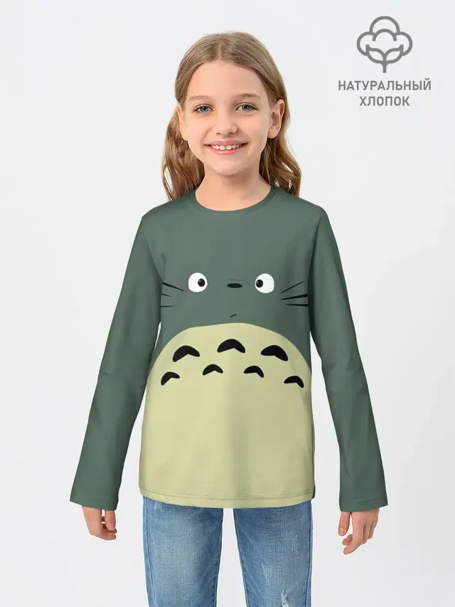 Детский лонгслив с принтом «Студия Ghibli — totoro»
