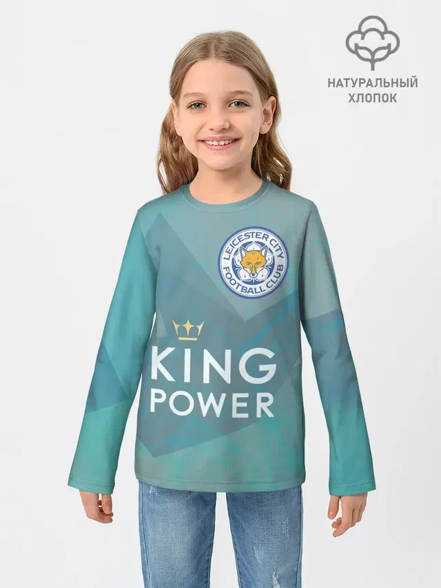 Детский лонгслив с принтом «Leicester City — Лестер Сити»