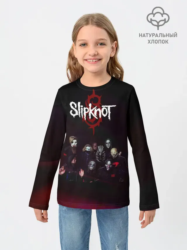 Детский лонгслив с принтом «Slipknot»
