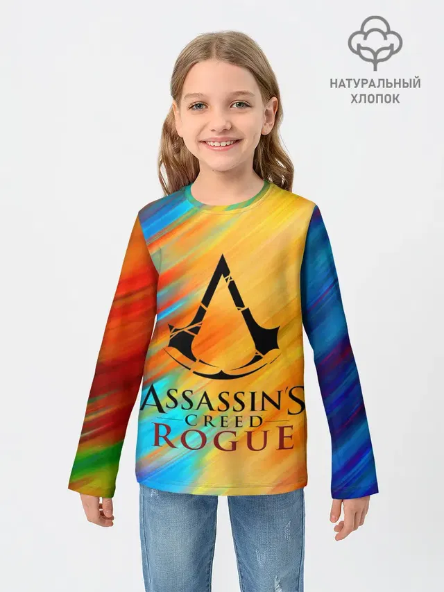 Детский лонгслив с принтом «Разные игры — assassins»