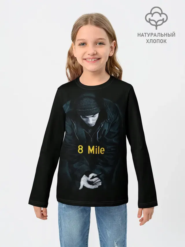 Детский лонгслив с принтом «Eminem»