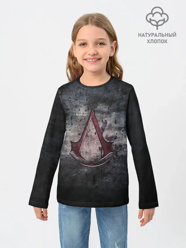 Детский лонгслив с принтом «Assassin's Creed insignia»