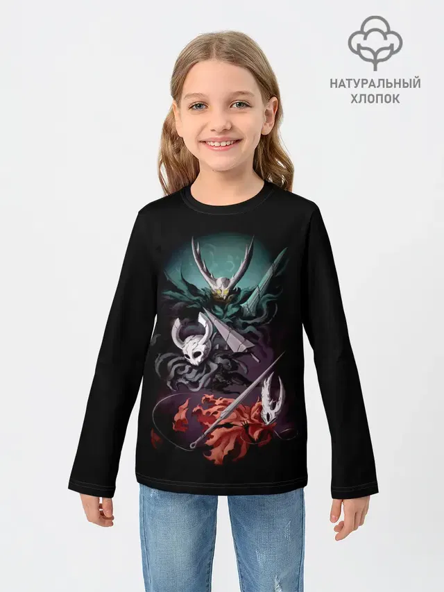 Детский лонгслив с принтом «Hollow Knight franchise»